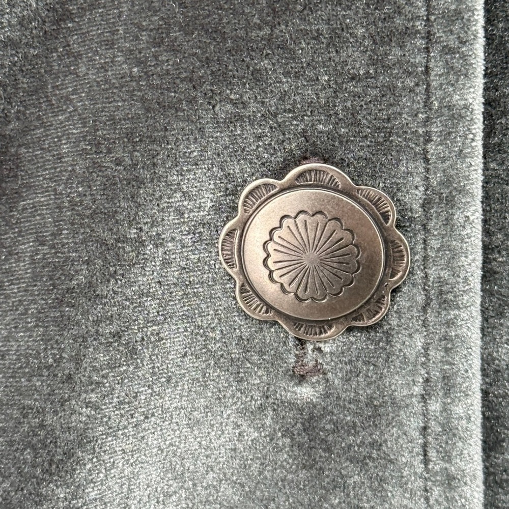 Double D Ranchwear Sage Green Velvet Skirt Set=3 Concho Buttons Western USA Made - Picture 5 of 16
